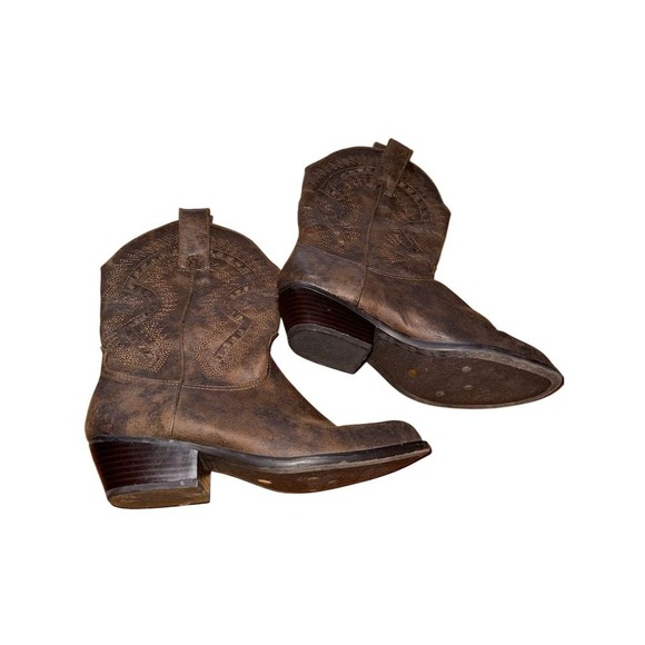Studio Paolo Women's Brown Western Heeled Boots country 9 Fall line dancing - Picture 1 of 8